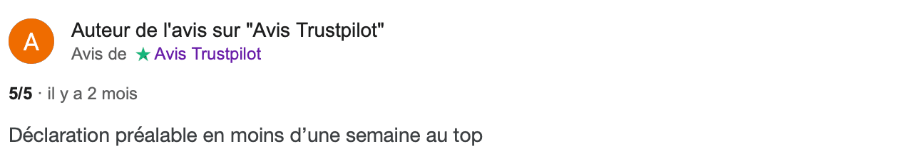 Avis client Projego