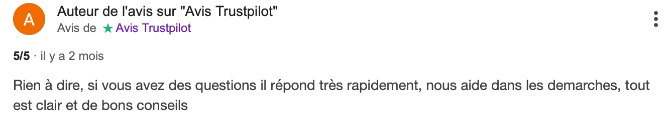 Avis client Projego